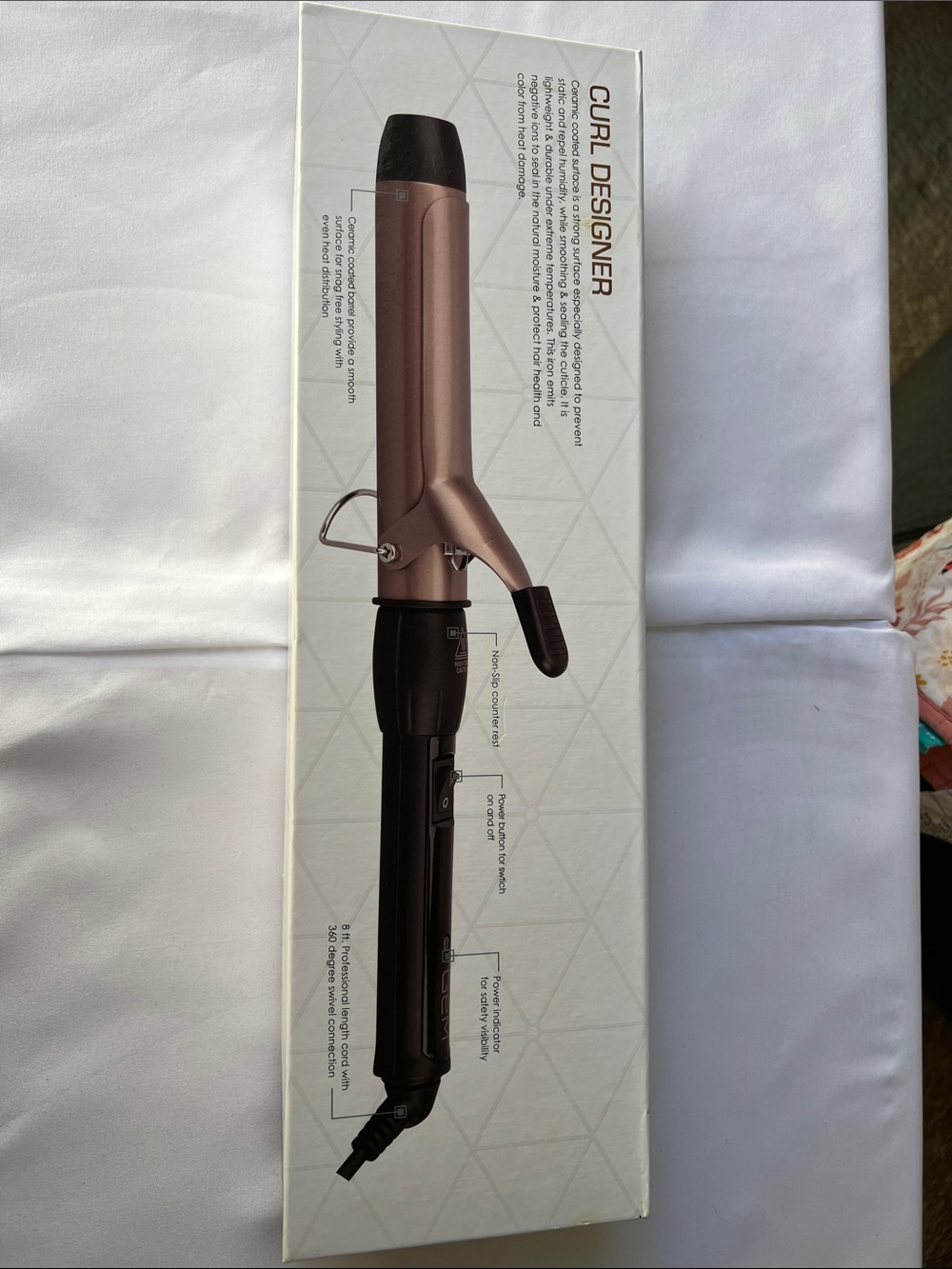 GEM Curl Designer 1¼" Ceramic Curling Iron - Rose Gold & Black - Picture 2 of 4